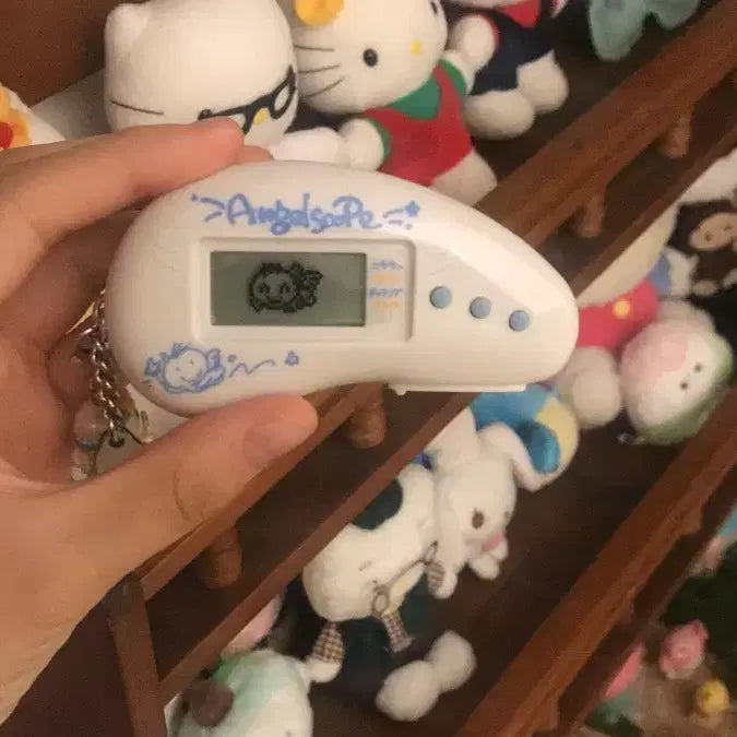 [BUNJANG] 1997 Angelscoop Tamagotchi Kitty Keychain / 레어! 1997 일본 고전 엔젤스코프 천사 다마고치 키티 키링