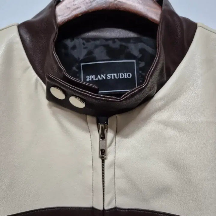 [BUNJANG] 2PLAN STUDIO Racing Jacket Ivory/Brown / 투플랜 스튜디오 레이싱자켓 아이보리/브라운