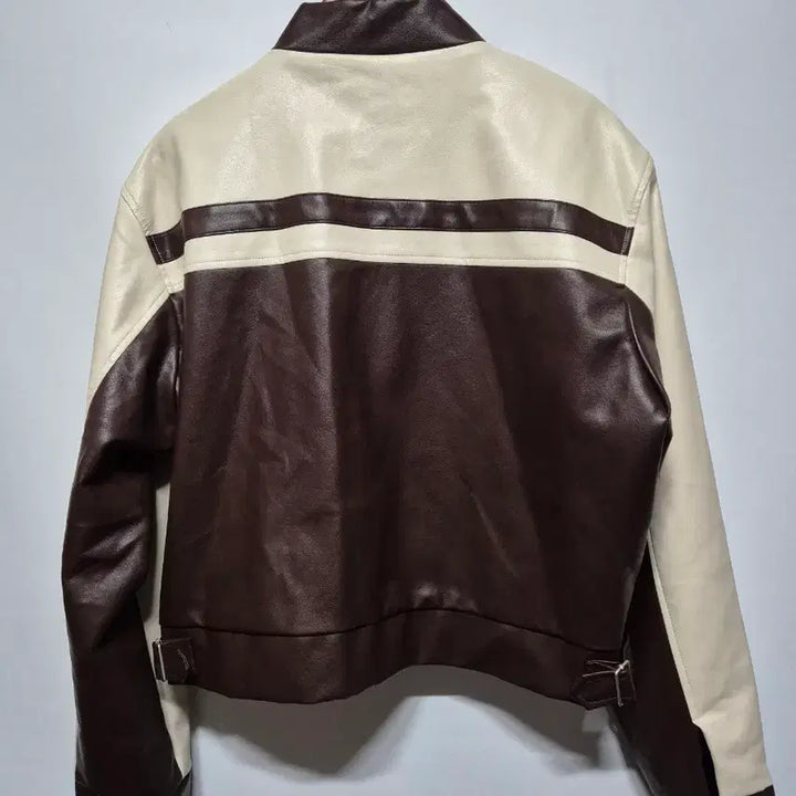 [BUNJANG] 2PLAN STUDIO Racing Jacket Ivory/Brown / 투플랜 스튜디오 레이싱자켓 아이보리/브라운
