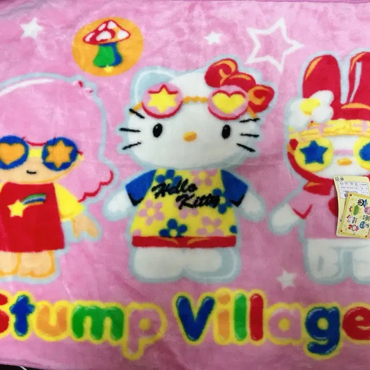 [BUNJANG] Sanrio 2007 Hello Kitty Microfiber Blanket / 2007 고전키티 극세사 담요