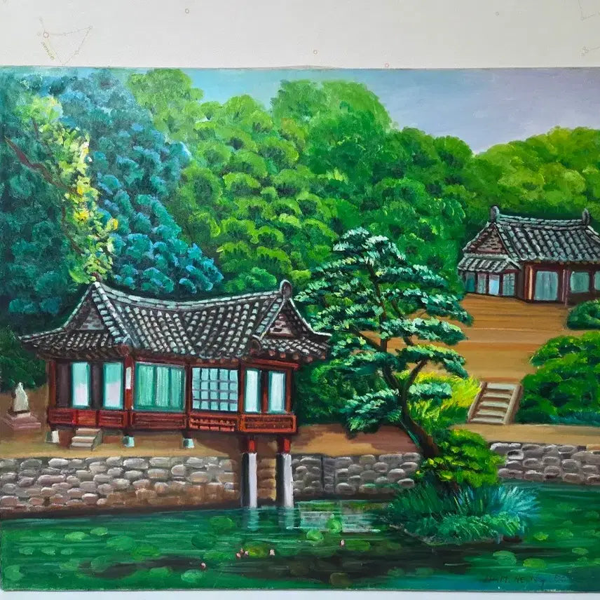 [BUNJANG] Korean Landscape Oil Painting / 한국적인 풍경 유화 작품