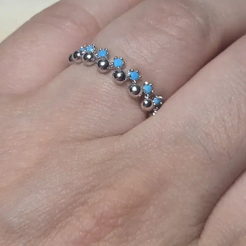 [BUNJANG] Silver Turquoise Ring 925 / 실버 터키석 실반지 925(일본구입.무료배송