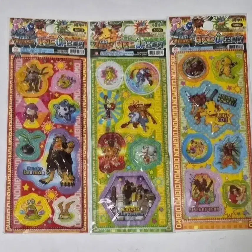 [BUNJANG] Classic Digimon 3D Stickers (8 Types) / 고전 디지몬 입체 스티커