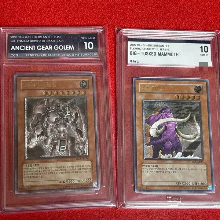 [BUNJANG] Yu-Gi-Oh! 2-Piece Bundle: Ancient Gear Golem &amp; Big Horn Mammoth / 유희왕 등카 10점 2종 일괄 앤틱 기어 골렘 빅혼 맘모스