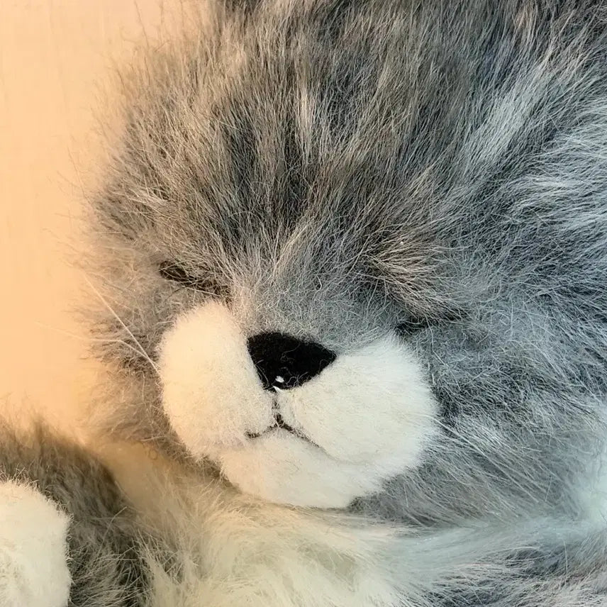 [BUNJANG] Vintage Sleeping Gray Rabbit Plush Doll / 빈티지 슬리핑 그레이 래빗 인형