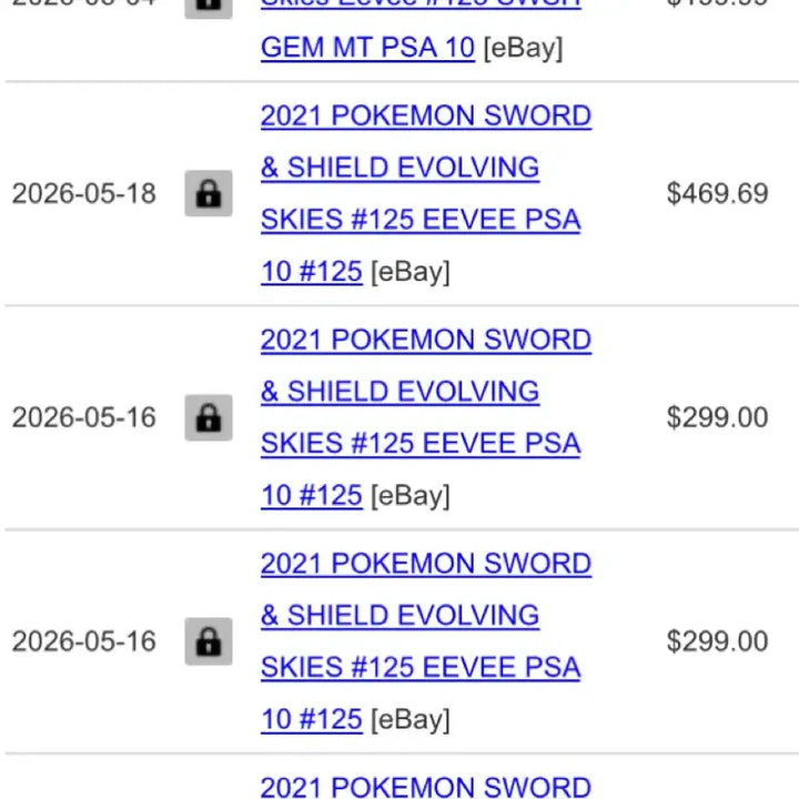 [BUNJANG] North American Rayquaza &amp; Eevee 125/203 Card / 북미 레쿠쟈 이브이 125/203