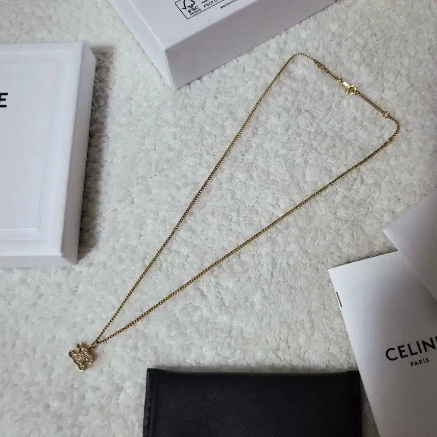[BUNJANG] Celine Triomphe Rhinestone Necklace / [새상품급/풀구성] 셀린느 트리옹프 라인스톤 목걸이