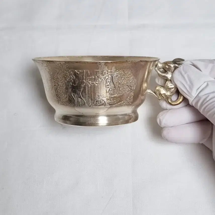 [BUNJANG] Vintage Silver-Plated Cup with Squirrel Handle / 빈티지 실버플레이티드 컵