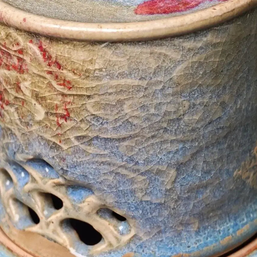[BUNJANG] Yoon Gyunyo Inlaid Celadon Kylin Incense Burner / 원 균요 운문 수면족 기린뉴 향로 중국도자기 골동품 미술품 수집품