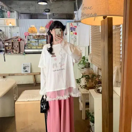[BUNJANG] Bycinyi Bear Layered T-shirt / 바이씨니 제작 베어레이어드티 아이
