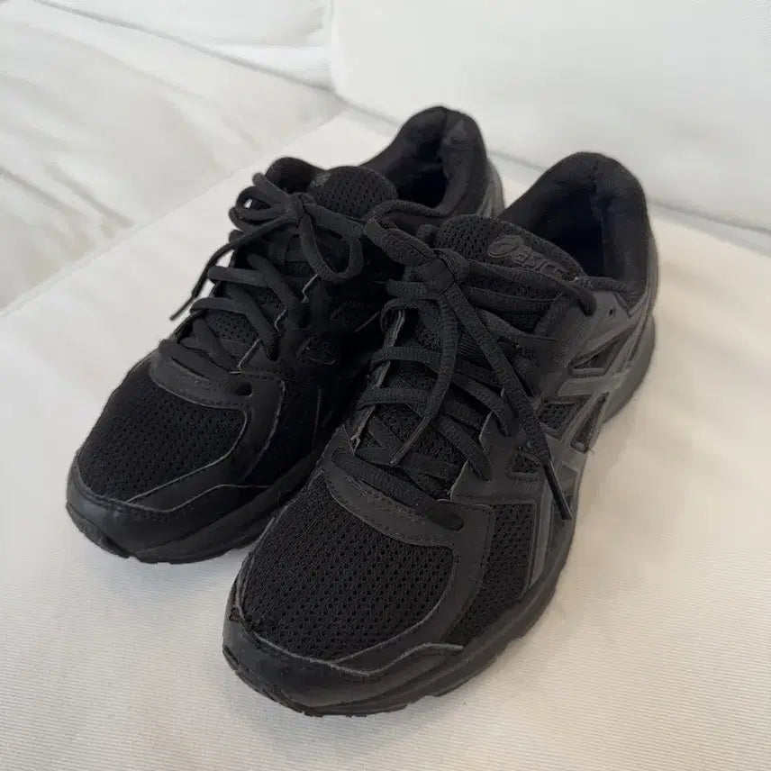 [BUNJANG] Asics Jog 100 Triple Black Sneakers / 아식스 조그 100