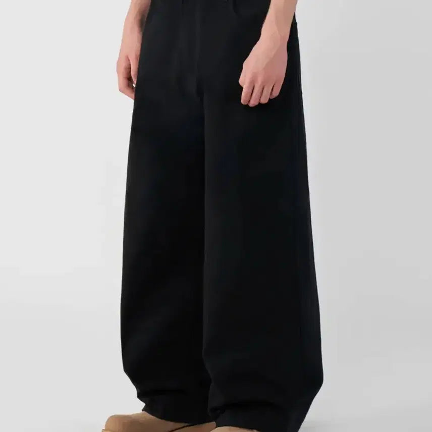 [BUNJANG] Untapped Studio Washed Over Black Wide Denim Pants M / 워시드 오버 블랙 와이드 데님 팬츠