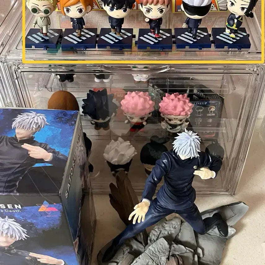 [BUNJANG] Jujutsu Kaisen Walking Step Set + Satoru Gojo Figure Bundle / 주술회전 워킹스텝 풀세트 6종 일괄+ 고죠 사토루 피규어