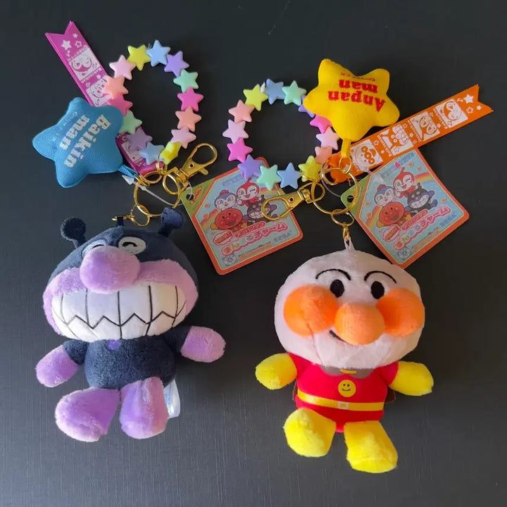 [BUNJANG] Anpanman &amp; Baikinman Star Charm Set / 호빵맨 세균맨 별 키링 세트