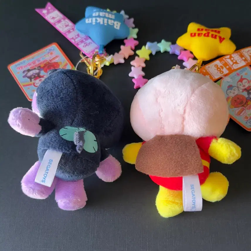 [BUNJANG] Anpanman &amp; Baikinman Star Charm Set / 호빵맨 세균맨 별 키링 세트