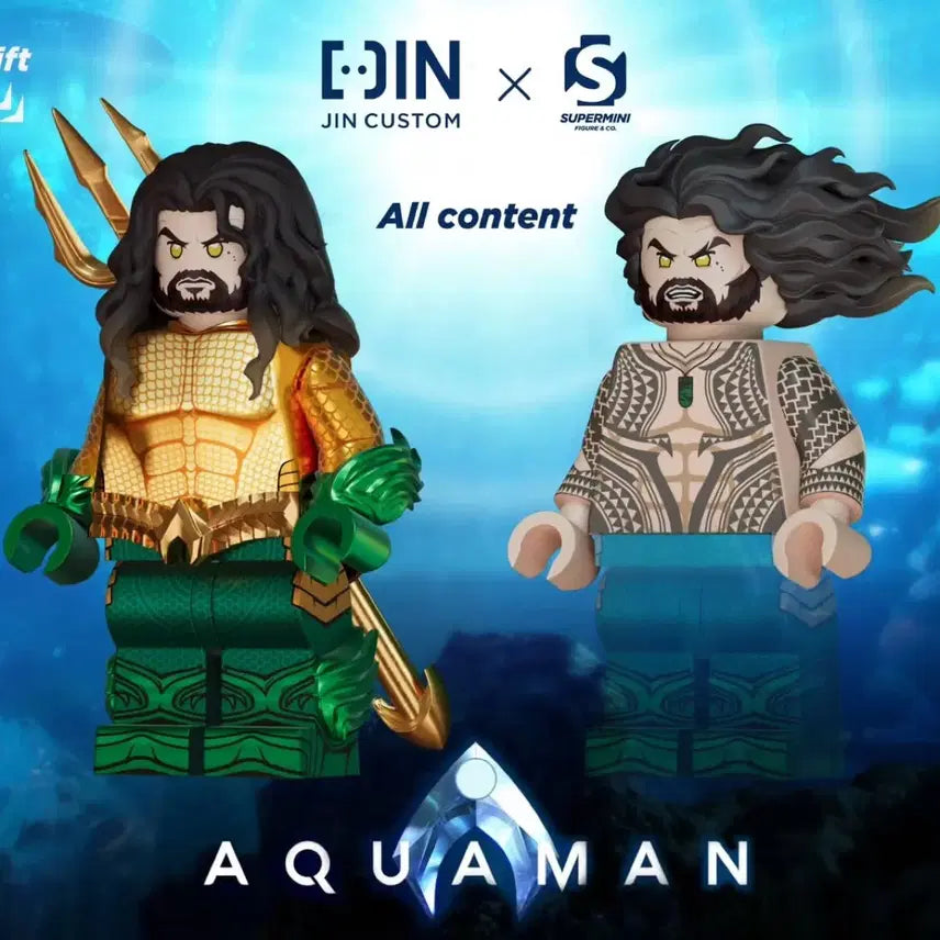 [BUNJANG] LEGO Custom Figure Aquaman with Trident / 레고 커스텀 피규어 진 아쿠아맨