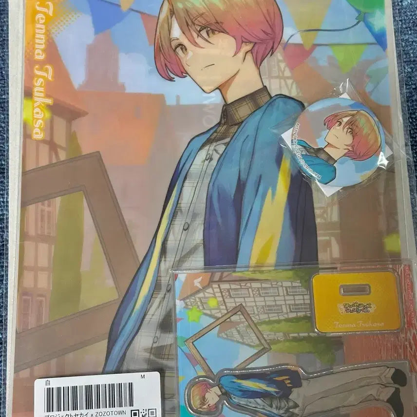 [BUNJANG] Project Sekai Jojo Town Vol. 3 Tenma Tsukasa Full Set (Acrylic Stand, Can Badge, Clear File) / 프세카 조조타운 3탄 텐마 츠카사 풀세트(아크릴 캔뱃지 클리어파일)