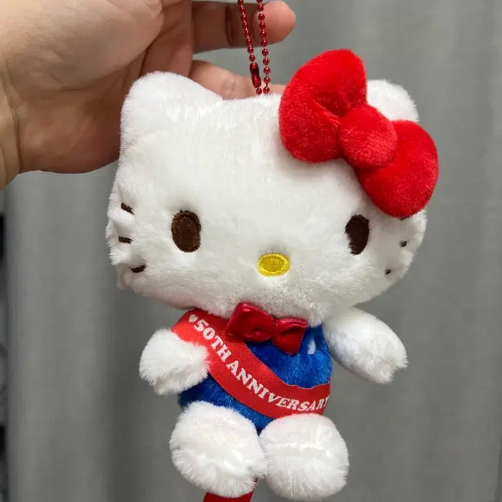 [BUNJANG] Sanrio Hello Kitty 50th Anniversary Keyring / 산리오 정품 헬로키티 50주년 키티 키링