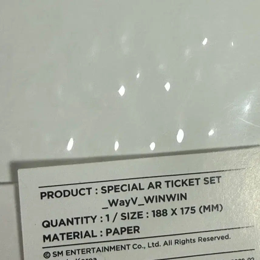 [BUNJANG] SMTOWN 2022 Special AR Ticket Set Winwin Photocard / SMTOWN 2022 SPECIAL AR TICKET SET 윈윈