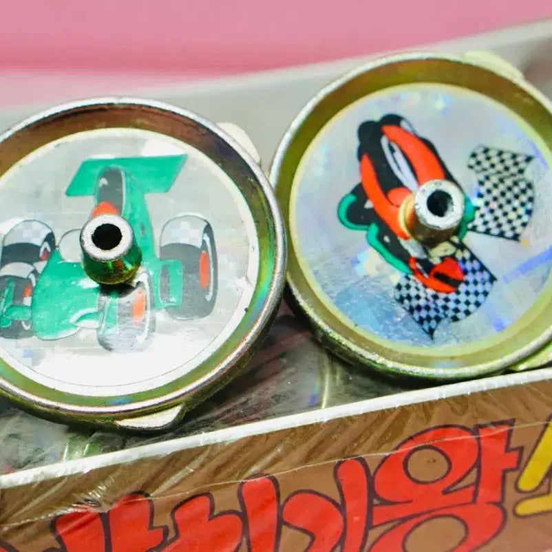 [BUNJANG] 10-Piece Metal Spinning Top Set - Retro Schoolyard Toy / 박치기왕 쇠팽이 10개입 새제품 옛날 국민학교 레트로