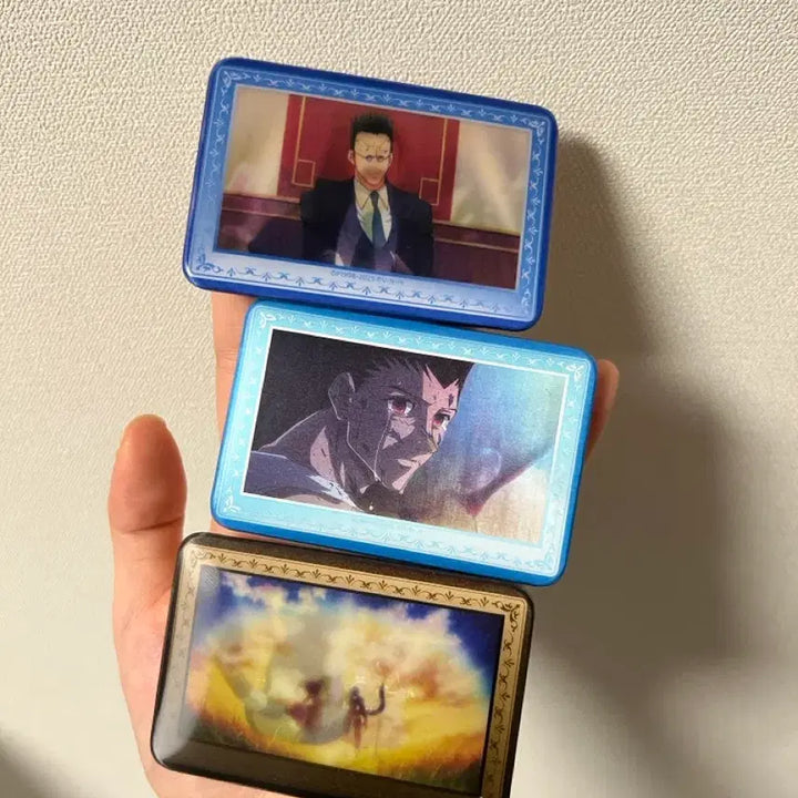 [BUNJANG] Hunter x Hunter Lenticular Square Can Badge Set (Meruem, Gon, Leorio) / 헌터헌터 렌틸큘러 사각 캔뱃지 세트 (메르엠,곤,레오리오)