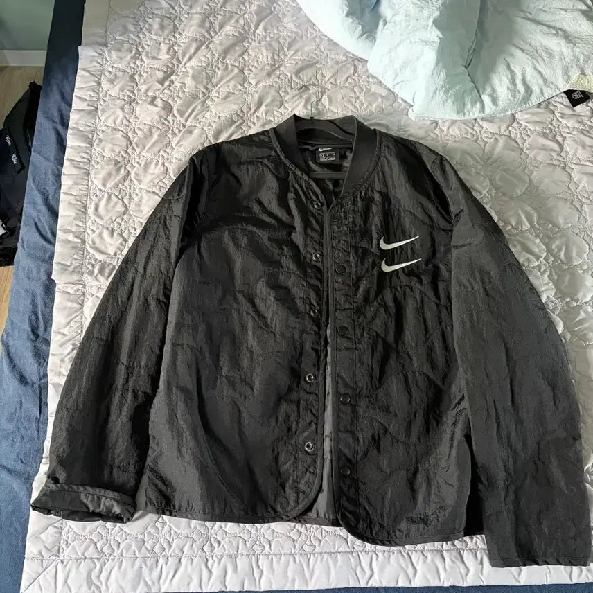 [BUNJANG] Nike Double Swoosh Quilting Windbreaker / 나이키 더블 스우시 퀼팅 바람막이