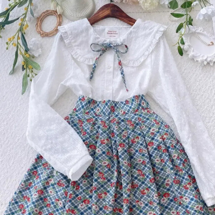 [BUNJANG] Strawberry Jam Project Water Drop Celadon Blouse / 딸기쨈프로젝트 물방울 세라 블라우스