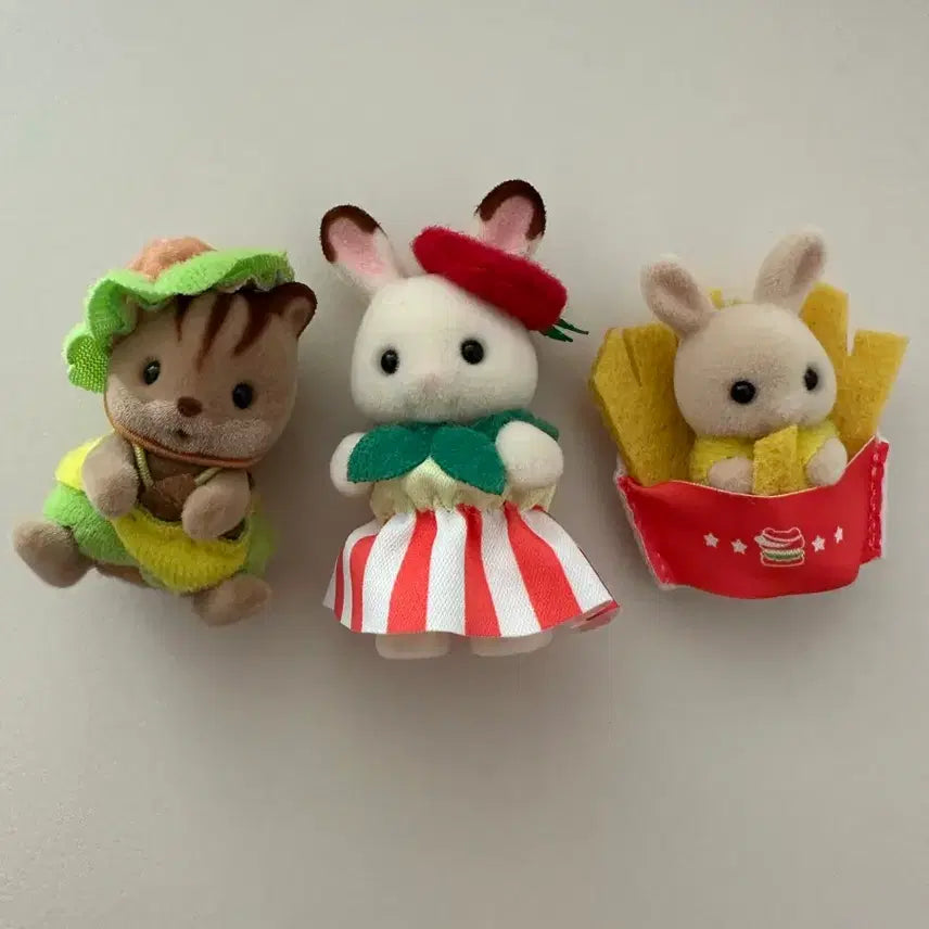 [BUNJANG] Sylvanian Families Blind Bag Hamburger Series Bundle Set / (무료배송)실바니안 블라인드백  햄버거 감튀 토끼 3종세트