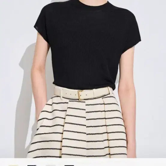 [BUNJANG] TIME (by Hansem) Lambswool Sleeve Knit Top / 한섬 타임 램스 울 슬리브 니트 탑