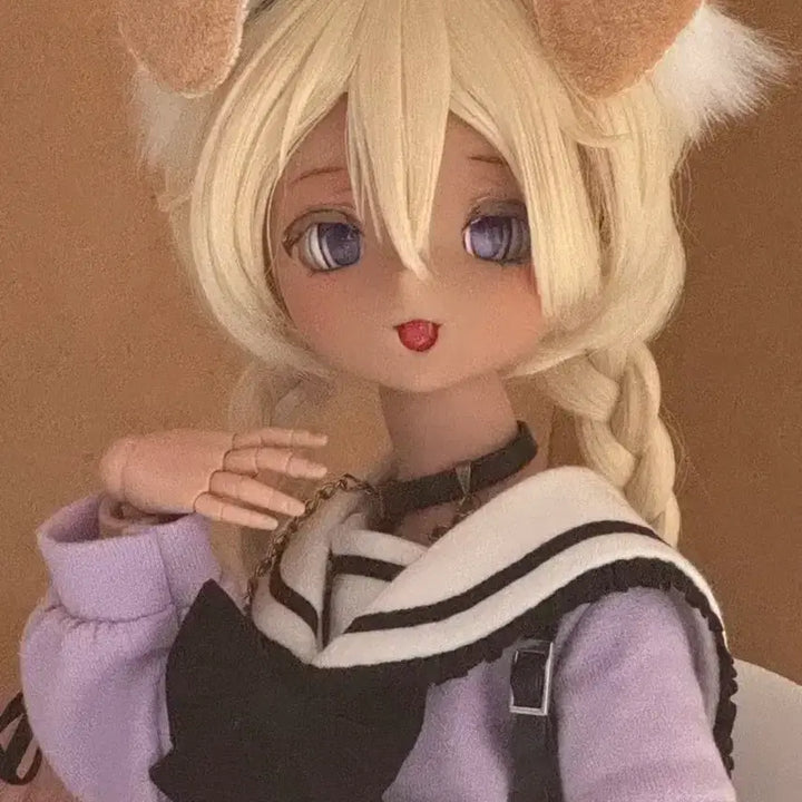 [BUNJANG] imomodoll F3 Choco Skin Custom Doll with MDD F3 Flash Frame / MDD f3 imomodoll 개조 탠스킨
