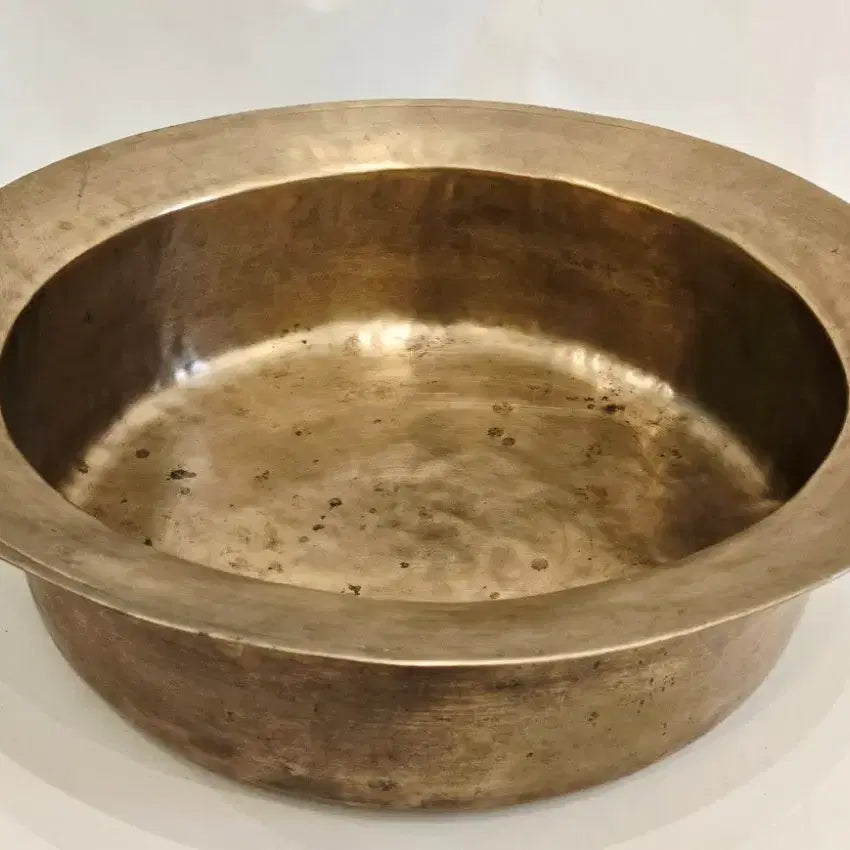 [BUNJANG] Traditional Bangjja Yugi Large Basin / 명품/골동] 전통 방짜유기 옛날 세숫대야 (대형)