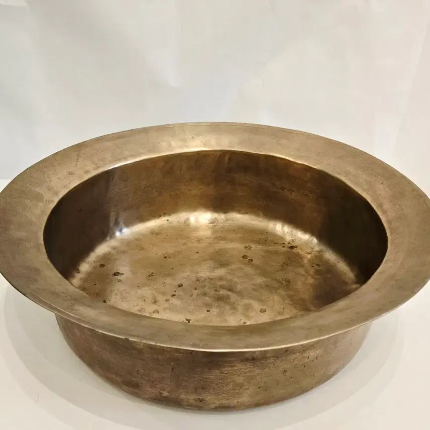 [BUNJANG] Traditional Bangjja Yugi Large Basin / 명품/골동] 전통 방짜유기 옛날 세숫대야 (대형)