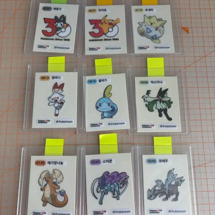 [BUNJANG] Pokemon 30th Anniversary Full Set Stickers / 포켓몬 30주년 띠부씰 일괄
