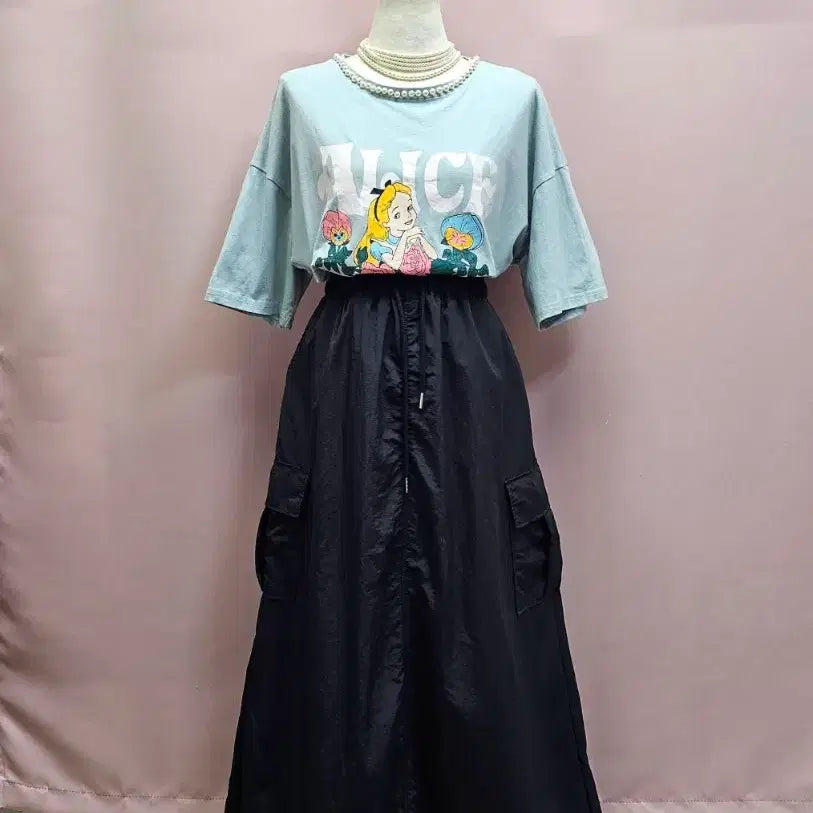 [BUNJANG] Cargo String Long Maxi Skirt / 바스락 카고 스트링 롱스커트 맥시스커트