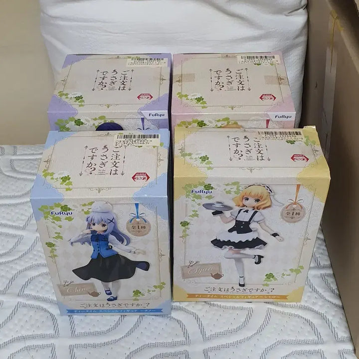 [BUNJANG] Furyu Is the Order a Rabbit?? Tea Time Special Ver. 4 Figure Set / [정품] 후류 주문은 토끼입니까? 티타임 스페셜 Ver. (4종세트)