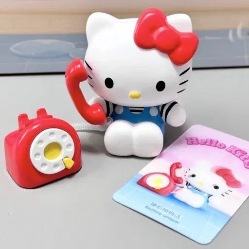[BUNJANG] Hello Kitty Wind-up Telephone Figure / 헬로키티 테엽 전화기 피규어