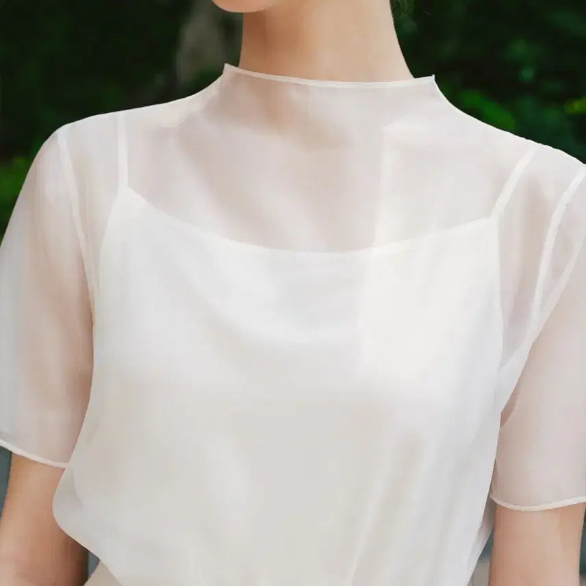 [BUNJANG] Siec Et Sheer Blouse (White) / 새상품) 시에 에트 시어 블라우스(화이트)