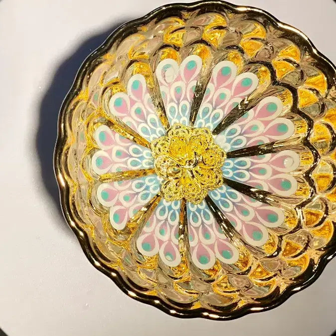 [BUNJANG] Phoenix Glass Tea Cup / 봉황 류리 야광 차잔 청수잔 불교 다기  지름10cm