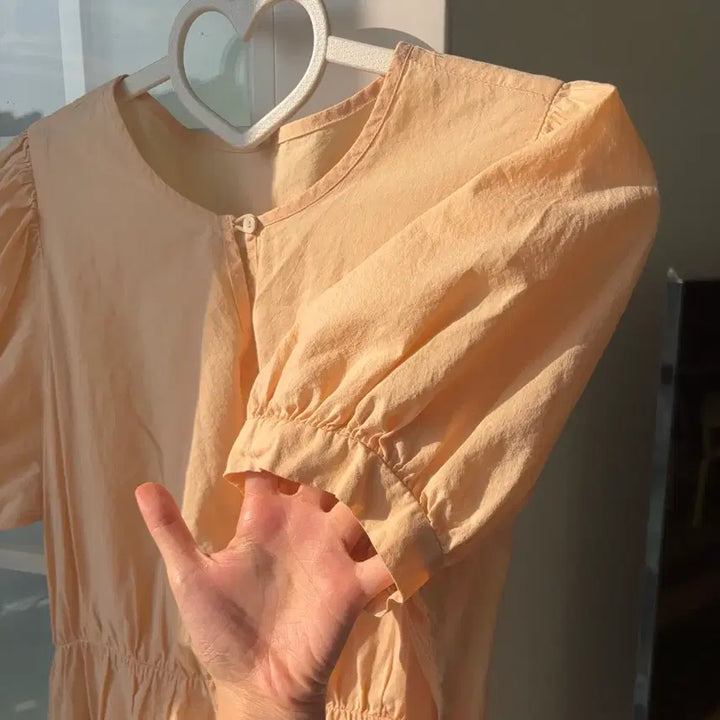 [BUNJANG] Yellow Puff Sleeve Dress / 연노랑 퍼프 소매 원피스 -옷장정리