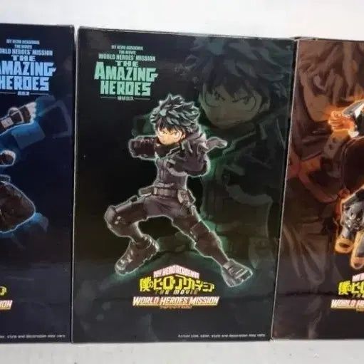 [BUNJANG] My Hero Academia World Heroes Mission Set of 3 Figures / 나히아 월드히어로즈미션 3종세트