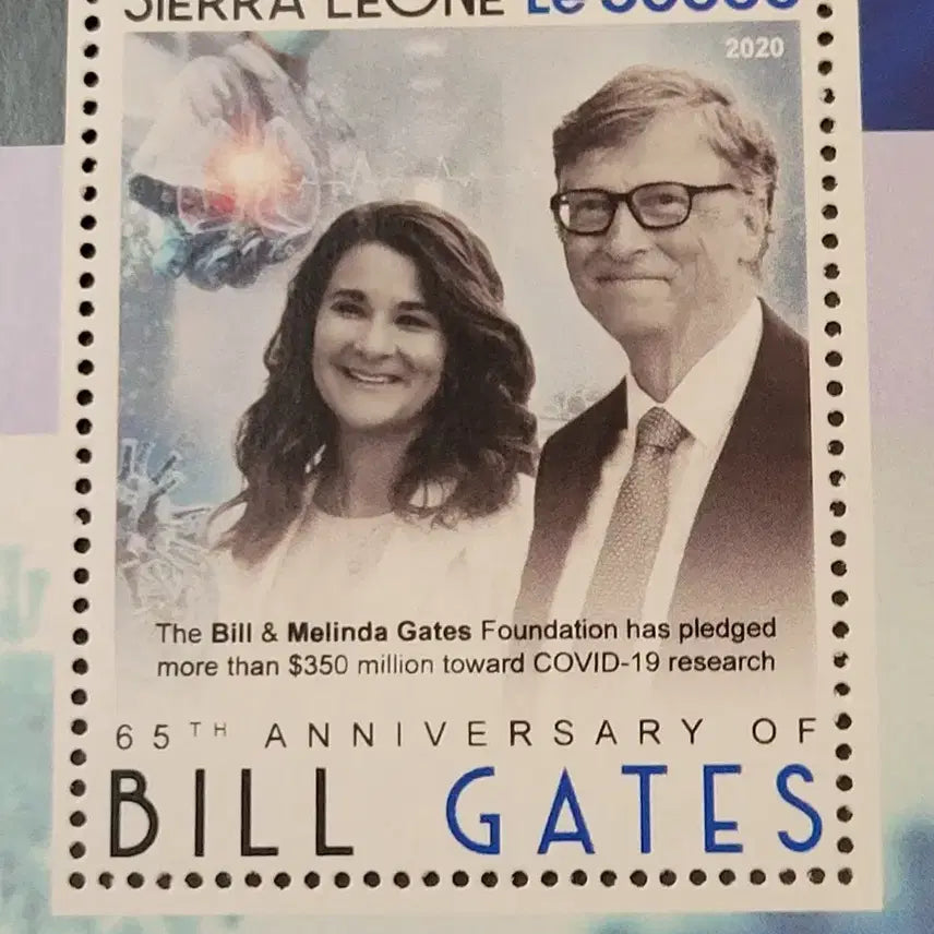 [BUNJANG] United States Bill Gates 65th Birthday Commemorative Stamp / 2020년 미국 마이크로소프트 창시자 빌게이츠65회탄신기념 우표65th