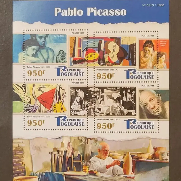[BUNJANG] Pablo Picasso Commemorative Stamp 2015 / 2015년 세계미술계의 거장 파블로 피카소기념 우표Pablo Picas