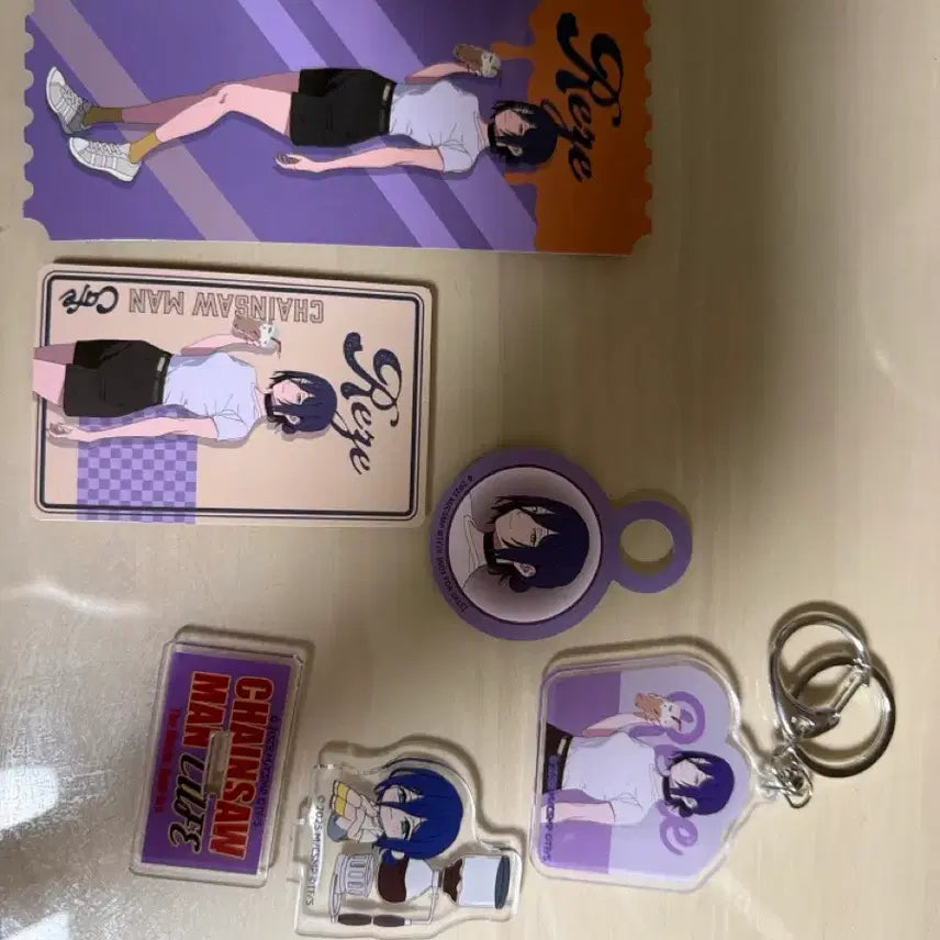 [BUNJANG] Chainsaw Man Cafe Lece Set Sticker Acrylic Keyring / 체인소맨 카페 레제 세트 판매