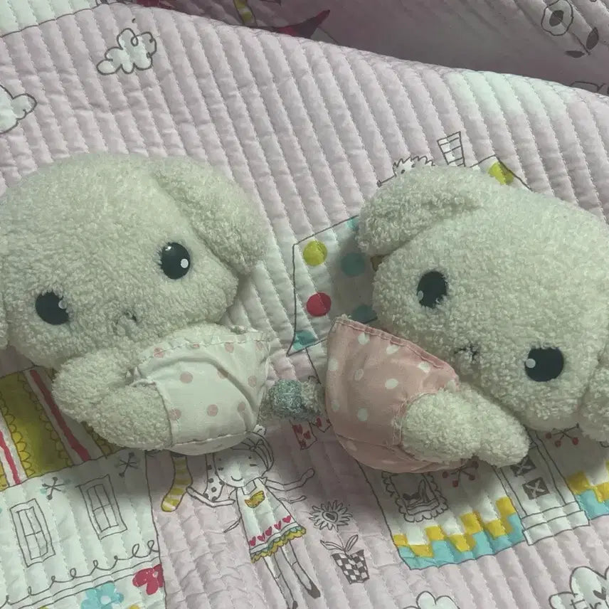 [BUNJANG] Rare Vintage Twin Buruburu Plush / 초레어 고전 쌍둥이 부르부르!