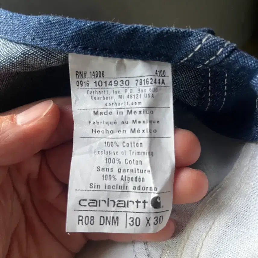 [BUNJANG] Carhartt Denim Bib Overalls 30x30 / 칼하트 데님 멜빵바지 정품 30x30 사이즈