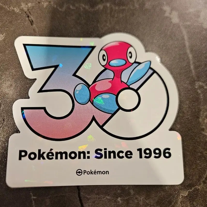 [BUNJANG] Pokemon 30th Anniversary Logo Sticker Polygon 2 / 포켓몬스터 30주년 로고 스티커 폴리곤2