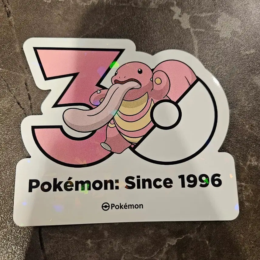 [BUNJANG] Pokemon 30th Anniversary Logo Sticker - Luvdisc / 포켓몬스터 30주년 로고 스티커 내루미