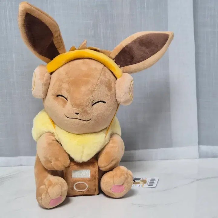 [BUNJANG] Pokemon Eevee Headset Medium Plush Toy / 포켓몬스터  헤드셋 이브이 중형인형 판매합니다