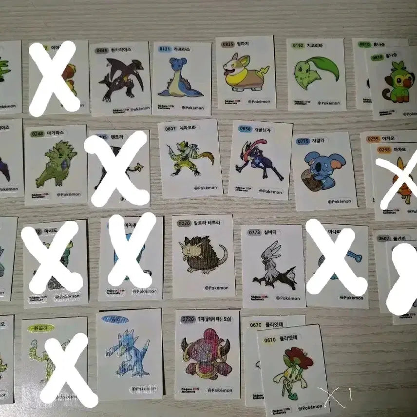 [BUNJANG] 30th Anniversary Pokémon Stickers Collection / [개별]30주년 포켓몬 띠부씰 모음