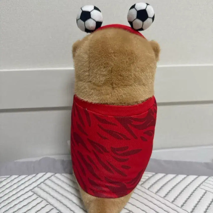 [BUNJANG] Woosoo Woosoo-chan Soccer Player Brown 27cm Doll / 우소우소짱 축구선수 브라운 27cm ( 새상품 )